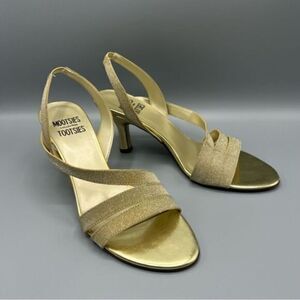 Mortises Tootsies Collection Shimmer Gold Sandals